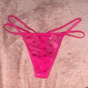 PINK Victoria's Secret Bright Pink Thong
